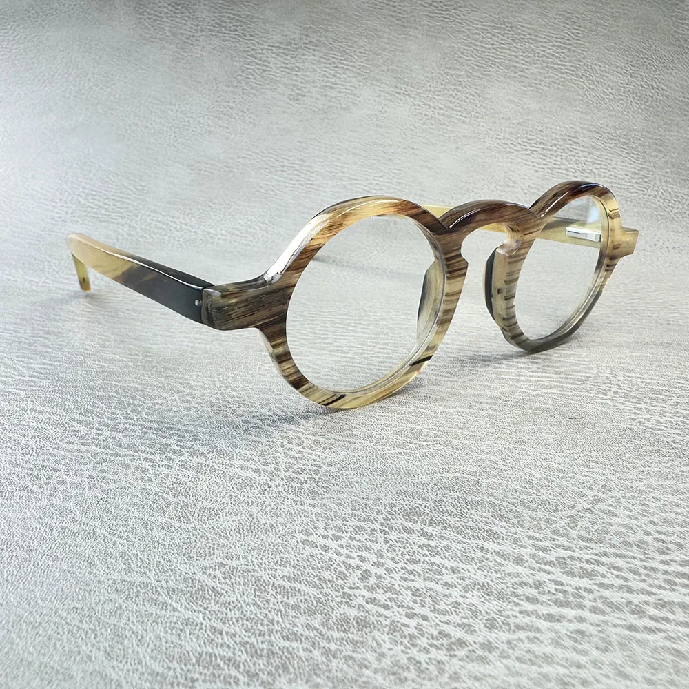 Eyeglass Frames Unique Round Vintage Retro Handmade Natural Horn Prescription Women's Man Glasses Frames Optical Lenses Eyewear
Eyeglass Frames Unique Round Vintage Retro Handmade Natural Horn Prescription Women's Man Glasses Frames Optical Lenses Eyewear