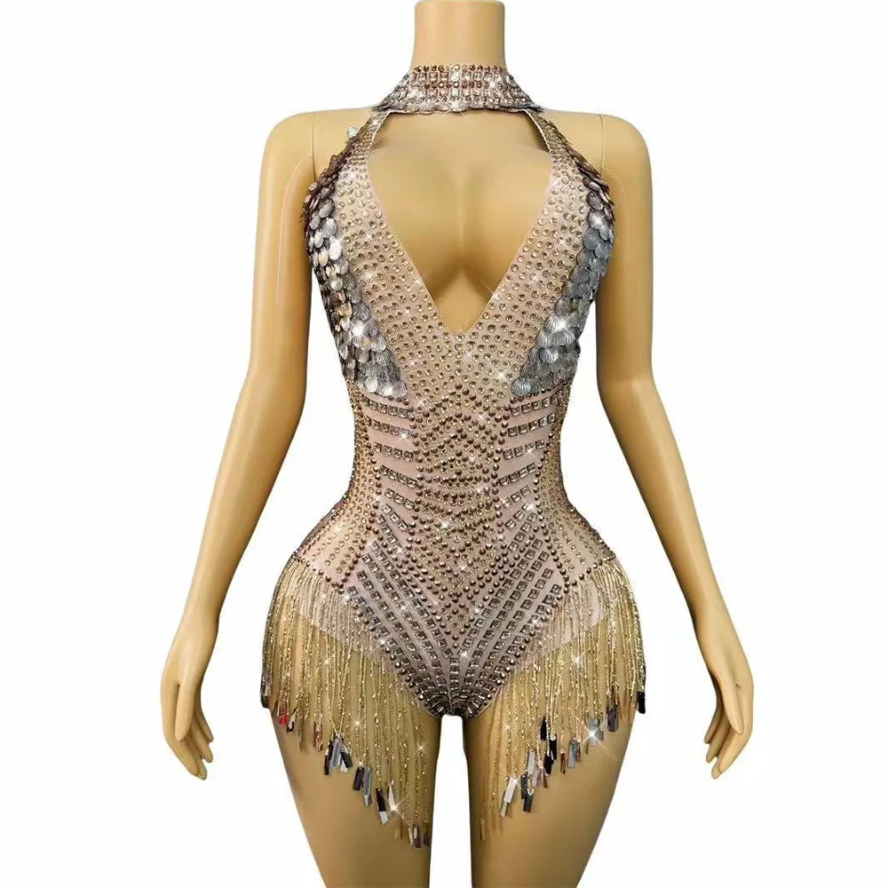 Sparkly Rhinestones Sequins Bodysuit Nightclub Singer Dancer Stage Performance Dance Costume Party Birthday Outfit Stage Wear
Sparkly Rhinestones Sequins Bodysuit Nightclub Singer Dancer Stage Performance Dance Costume Party Birthday Outfit Stage Wear