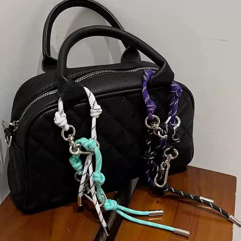 Creative Hand Woven Keychain Nylon Handmade Rope Anti Lost Knot Rope Strap Y2K Fashion Bag Pendant Vintage Keychain Bag Charms
Creative Hand Woven Keychain Nylon Handmade Rope Anti Lost Knot Rope Strap Y2K Fashion Bag Pendant Vintage Keychain Bag Charms