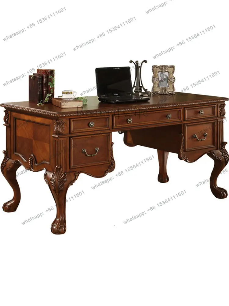 XX European-style solid wood desk, American desk, study computer office desk
XX European-style solid wood desk, American desk, study computer office desk