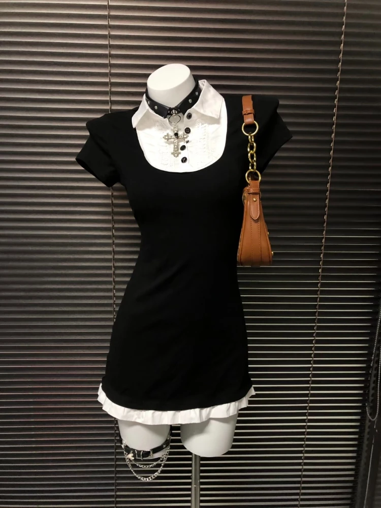 Harajuku 90s Aesthetic Sexy Dress Female New Sweet Y2k Slim Gothic Outfits Women Punk Fake Two Piece Vintage Short Sleeve Dress
Harajuku 90s Aesthetic Sexy Dress Female New Sweet Y2k Slim Gothic Outfits Women Punk Fake Two Piece Vintage Short Sleeve Dress