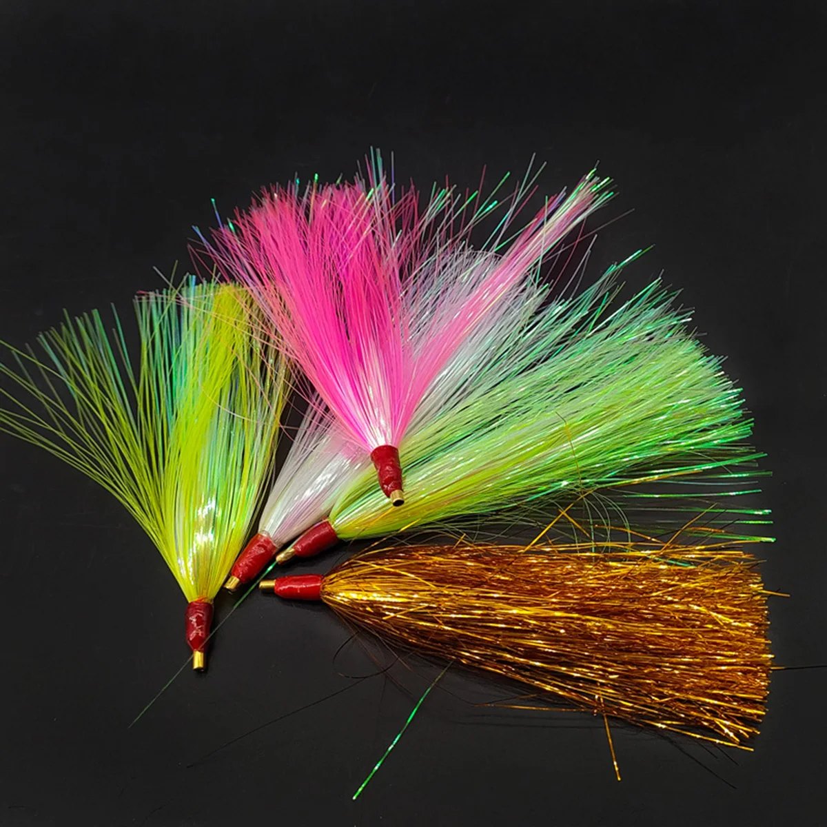 100pcs Mylar Flash Tail Saltwater Fishing Teasers Lure Trolling Skirts Lures Bucktail Teasers for Tuna Wahoo Sea Bass Bait
100pcs Mylar Flash Tail Saltwater Fishing Teasers Lure Trolling Skirts Lures Bucktail Teasers for Tuna Wahoo Sea Bass Bait