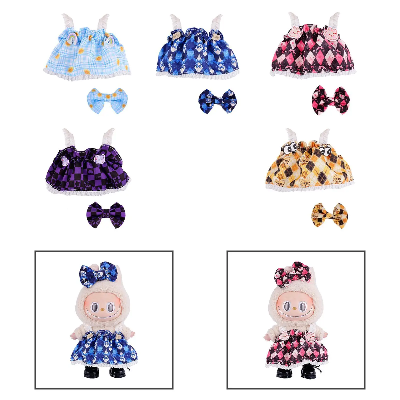 Stuffed Doll Dress Photo Props DIY Pretend Play Costumes Fashion Make Your Own Dolls Dress up with Hair Bow for 6.69'' Doll
Stuffed Doll Dress Photo Props DIY Pretend Play Costumes Fashion Make Your Own Dolls Dress up with Hair Bow for 6.69'' Doll