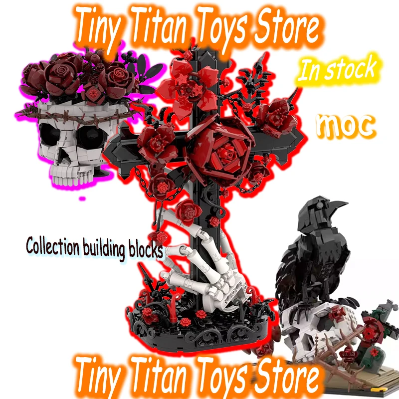 Конструктор MOC: Череп ворона, роза, скелетная рука. Декор для рабочего стола. Высококачественные детали. Сборная игрушка. Подарок на Хэллоуин, День рождения. Хит продаж.
Конструктор MOC: Череп ворона, роза, скелетная рука. Декор для рабочего стола. Высококачественные детали. Сборная игрушка. Подарок на Хэллоуин, День рождения. Хит продаж.