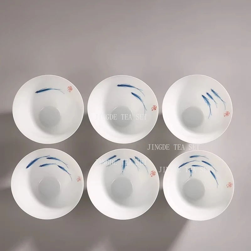 6pcs Jingdezhen Ceramic Tea Cup Hand Drawn White Porcelain Tea Cup Household Pu Erh Tea Cup Small Capacity Bamboo Hat Cups
6pcs Jingdezhen Ceramic Tea Cup Hand Drawn White Porcelain Tea Cup Household Pu Erh Tea Cup Small Capacity Bamboo Hat Cups