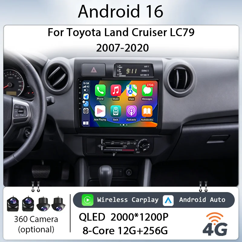 IPS HD Touch Screen Wireless CarPlay GPS Navi Bluetooth WiFi Multimedia Kit for Toyota Land Cruiser LC79 2007-2020 9" Android 16
IPS HD Touch Screen Wireless CarPlay GPS Navi Bluetooth WiFi Multimedia Kit for Toyota Land Cruiser LC79 2007-2020 9" Android 16