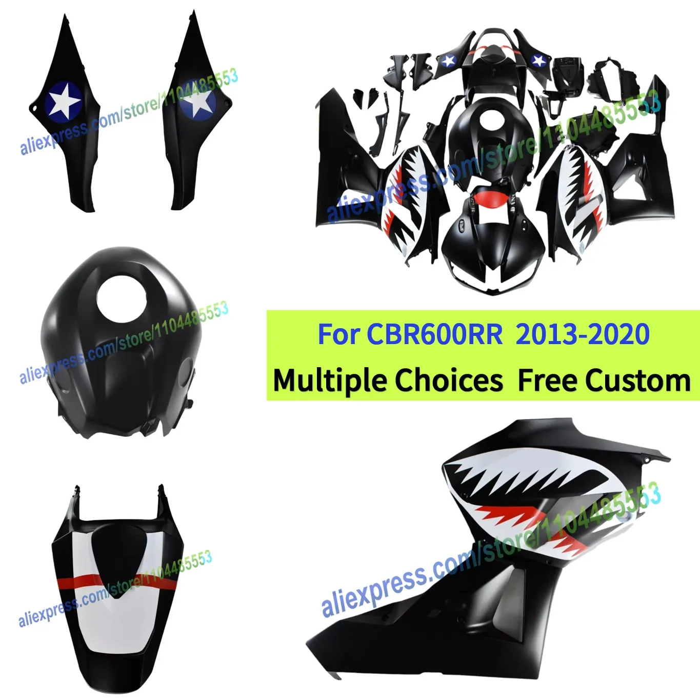 Matte Black Warhawk Edition Bodykit For CBR600RR 2013 cbr 600rr 2016 cbr600 rr 2019 cbr 600 rr 2020 13-20 | race fairings
Matte Black Warhawk Edition Bodykit For CBR600RR 2013 cbr 600rr 2016 cbr600 rr 2019 cbr 600 rr 2020 13-20 | race fairings