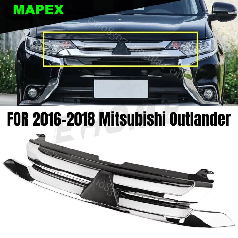 For 2016-2018 Mitsubishi Outlander Front Chrome Bumper Grille
For 2016-2018 Mitsubishi Outlander Front Chrome Bumper Grille