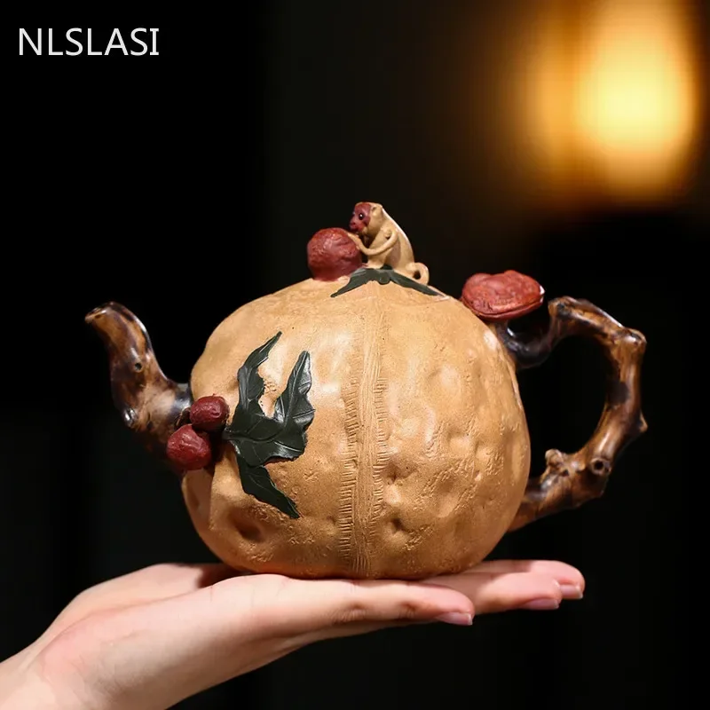 Yixing High-end Handmade Tea Pot Longevity Peach Ganoderma Purple Clay Teapot Kettle Chinese Tea Ceremony Customized 540ml
Yixing High-end Handmade Tea Pot Longevity Peach Ganoderma Purple Clay Teapot Kettle Chinese Tea Ceremony Customized 540ml