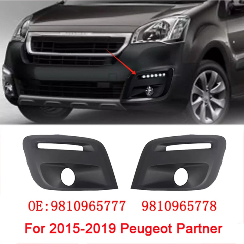 ABS Car Front Bumper Fog Light Cover Lower Bezels Grille for Citroen Berlingo Peugeot Partner 2015-2019 9810965777 9810965778
ABS Car Front Bumper Fog Light Cover Lower Bezels Grille for Citroen Berlingo Peugeot Partner 2015-2019 9810965777 9810965778