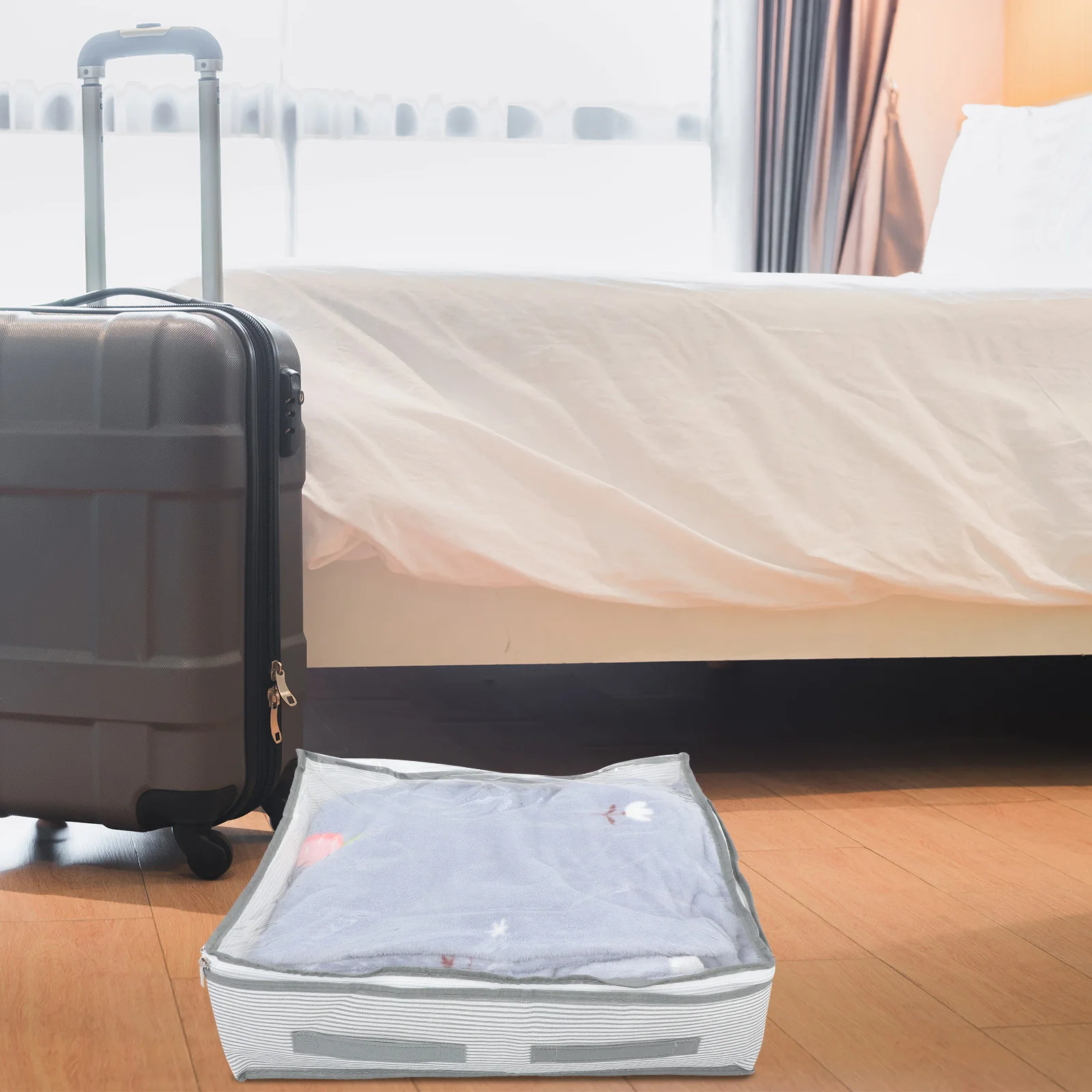 Non woven Fabric Storage Bag H15 Grey Striped Foldable Clothes ganizer Blanket Container Closet Bins Large Collapsible Storage
Non woven Fabric Storage Bag H15 Grey Striped Foldable Clothes ganizer Blanket Container Closet Bins Large Collapsible Storage
