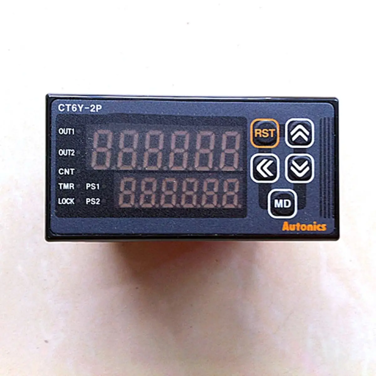 CT6Y-2P4 Counter/Timer, W72xH36mm, 6-Digit, LED, 2 Preset, PNP or NPN Input, Prescale value setting, 2 Relay SPDT(1c)+SPST(1a) 2
CT6Y-2P4 Counter/Timer, W72xH36mm, 6-Digit, LED, 2 Preset, PNP or NPN Input, Prescale value setting, 2 Relay SPDT(1c)+SPST(1a) 2