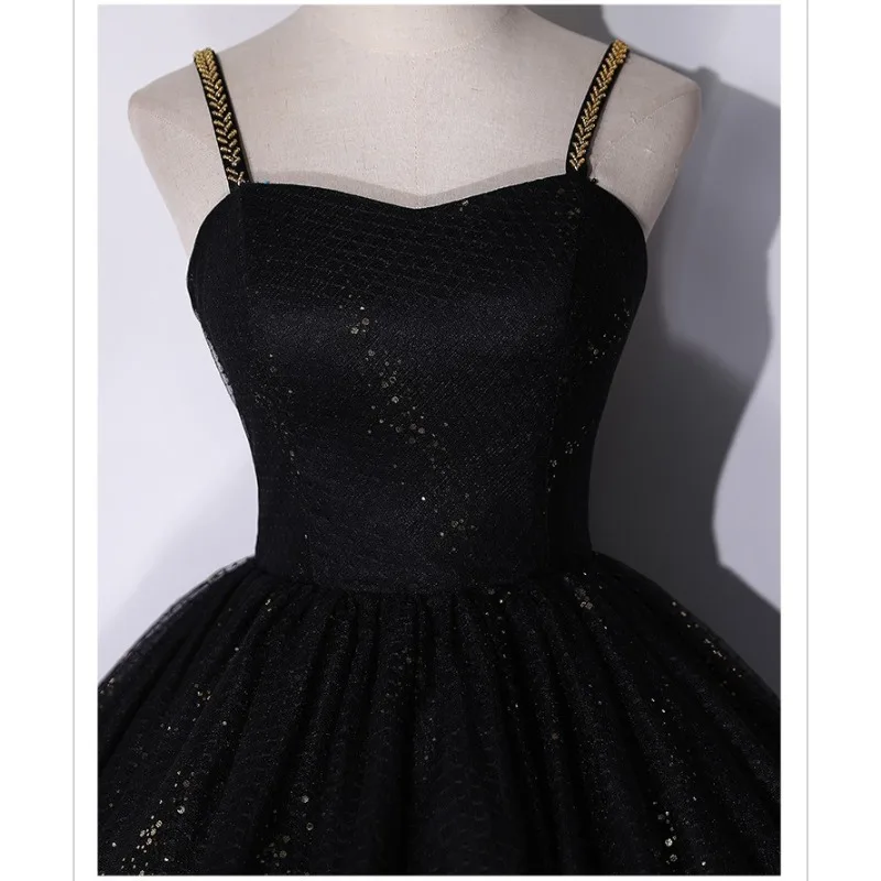 New Women's Black Banquet Strap Wedding Dress and Evening Dress Fashionable Slimming Stage Performance Back Strap Long Dress
New Women's Black Banquet Strap Wedding Dress and Evening Dress Fashionable Slimming Stage Performance Back Strap Long Dress