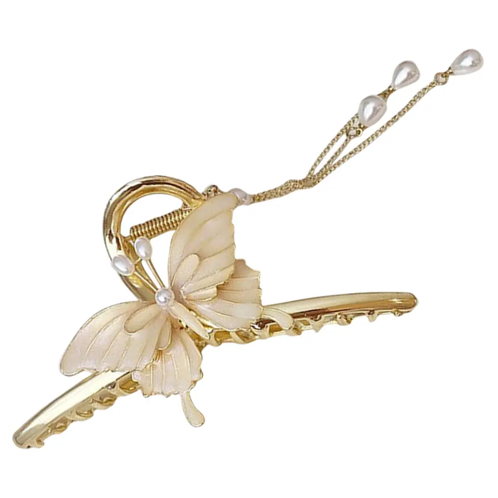 Pearl Fringe Hair Claw Clip Elegant Accessories Women Large Claw Bride Butterfly Clips Fashionable Design Easy Wear Lightweight
Pearl Fringe Hair Claw Clip Elegant Accessories Women Large Claw Bride Butterfly Clips Fashionable Design Easy Wear Lightweight