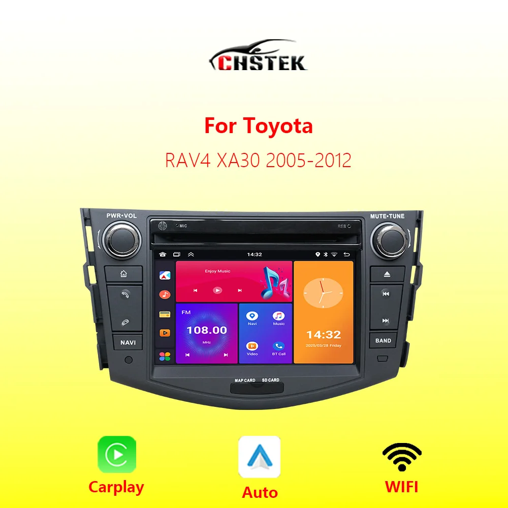 Car Radio CarPlay GPS For Toyota Rav4 Xa30 2005 2006-2012 Stereo Android Auto Navigation Bluetooth WIFI Multimedia Player CHSTEK
Car Radio CarPlay GPS For Toyota Rav4 Xa30 2005 2006-2012 Stereo Android Auto Navigation Bluetooth WIFI Multimedia Player CHSTEK