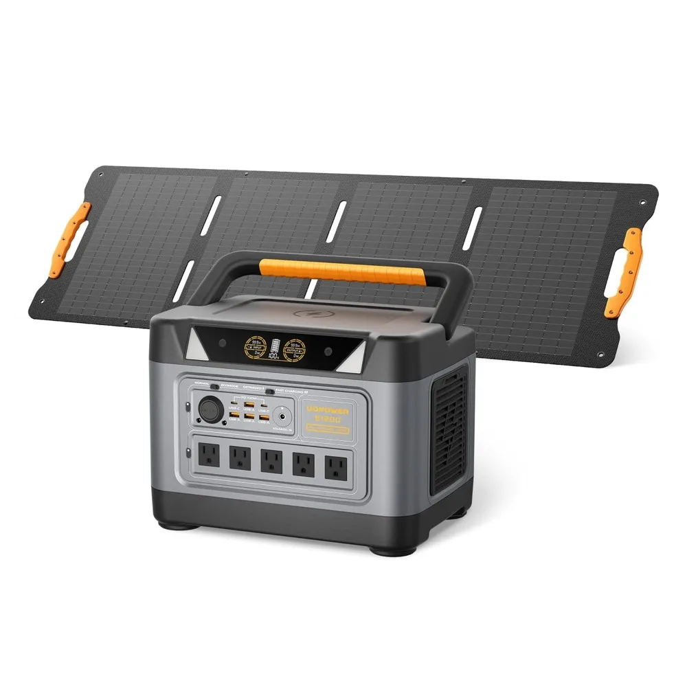 1190Wh Solar Generator Kit with 120W Panel, 1200W Power Station, for Home Backup RV Outdoor, Emergency Power, Customized
1190Wh Solar Generator Kit with 120W Panel, 1200W Power Station, for Home Backup RV Outdoor, Emergency Power, Customized