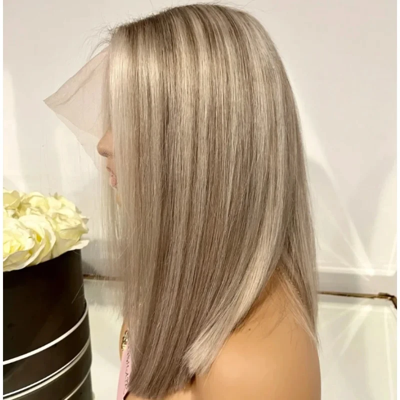 High quality synthetic wig Ash Blonde Honey Highlights Lace Front Wig Straight Blond Pre Plucked Hairline Natural Short Wig
High quality synthetic wig Ash Blonde Honey Highlights Lace Front Wig Straight Blond Pre Plucked Hairline Natural Short Wig