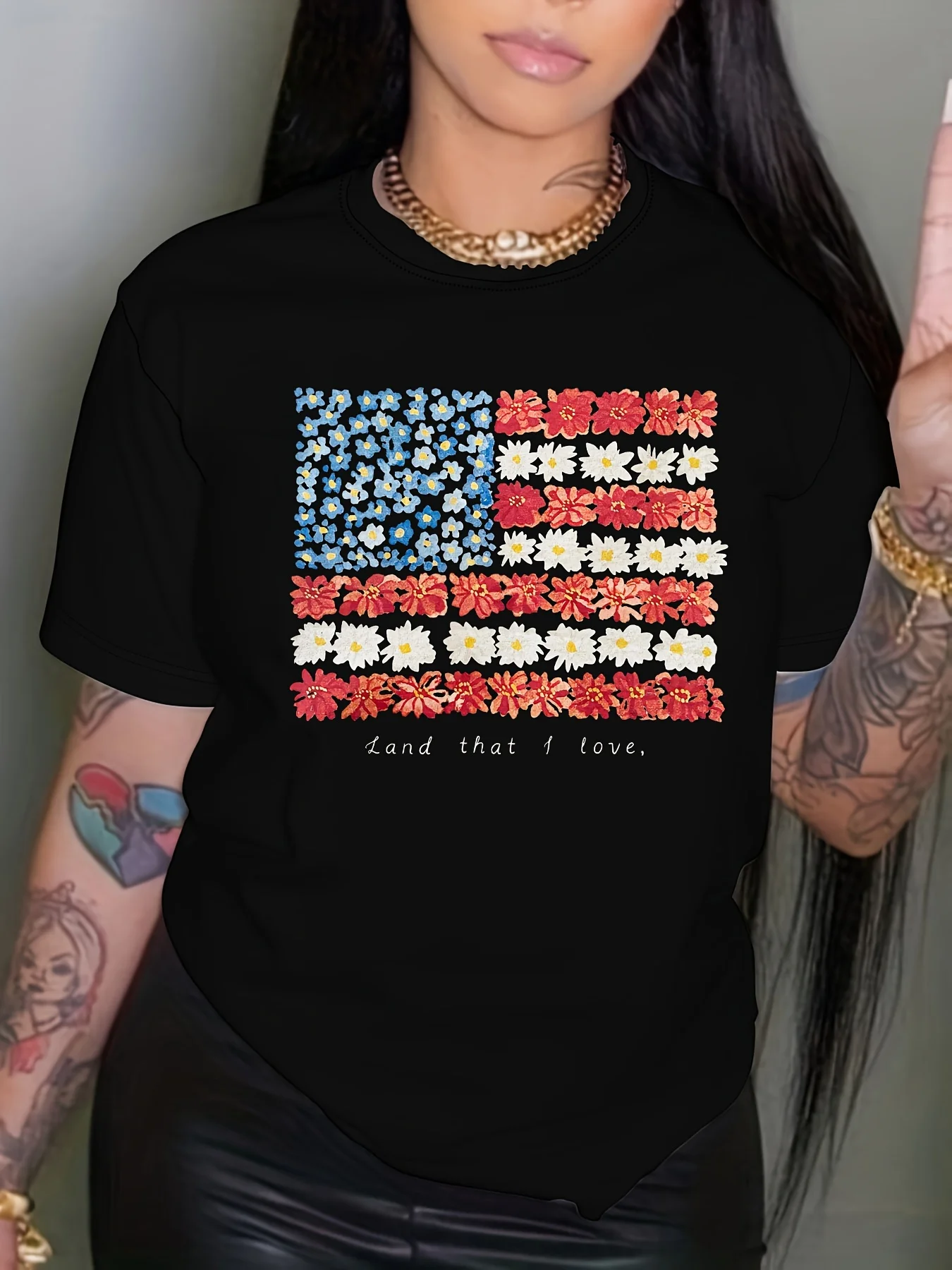 Graphic Print T-shirt, Short Sleeve Crew Neck Casual Top For Summer & Spring, Women's Clothing
Graphic Print T-shirt, Short Sleeve Crew Neck Casual Top For Summer & Spring, Women's Clothing
