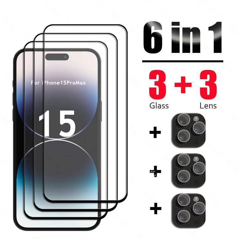 For iPhone 15 Pro Max Glass Screen Protector For Apple iPhone 15 Pro Max 14 13 12 11 Tempered Glass Camera Lens Film Glass
For iPhone 15 Pro Max Glass Screen Protector For Apple iPhone 15 Pro Max 14 13 12 11 Tempered Glass Camera Lens Film Glass
