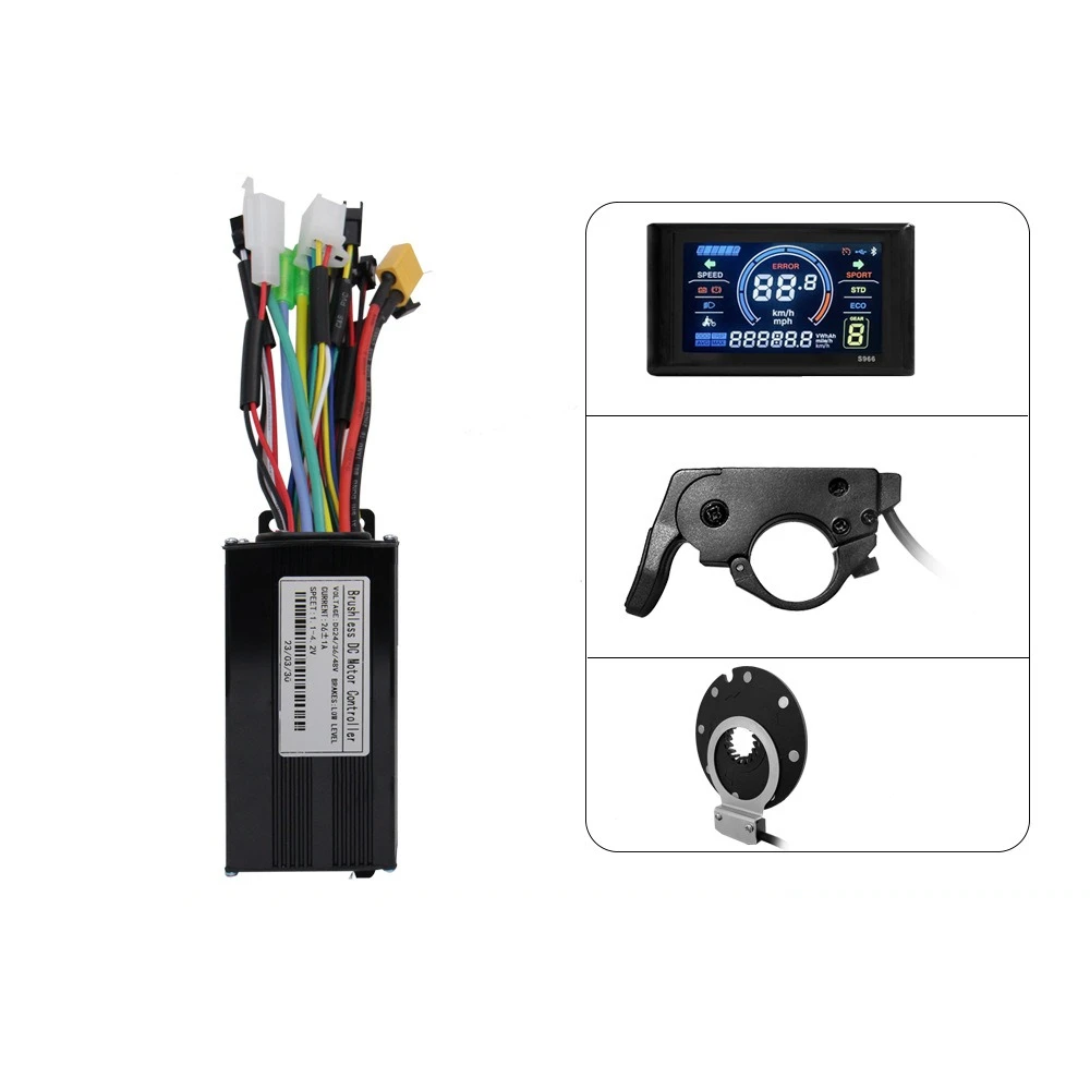 24V-48V 500-750w 26A 3-Mode Sine Wave Controller Kit with S966 LCD & 8-Sensor for MTB/Cargo/E-Bike Conversion (Hall/No-Hall)
24V-48V 500-750w 26A 3-Mode Sine Wave Controller Kit with S966 LCD & 8-Sensor for MTB/Cargo/E-Bike Conversion (Hall/No-Hall)