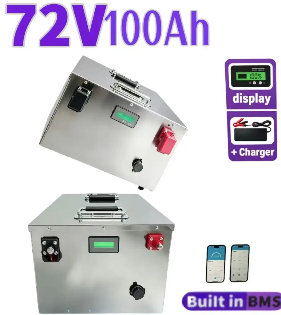 72V 100Ah 200Ah LiFePO4 Battery Pack,Deep Cycle Lithium Battery,Compatible with 7000W Inverter, Solar System, RV, Boat, Golf Car
72V 100Ah 200Ah LiFePO4 Battery Pack,Deep Cycle Lithium Battery,Compatible with 7000W Inverter, Solar System, RV, Boat, Golf Car
