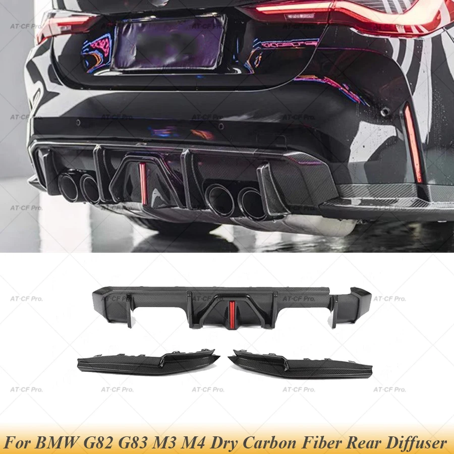 Dry Carbon Fiber Rear Bumper Diffuser Lip Side Splitters Winglets Flaps Apron with Light For BMW G82 G83 M4 2021 2022 2023
Dry Carbon Fiber Rear Bumper Diffuser Lip Side Splitters Winglets Flaps Apron with Light For BMW G82 G83 M4 2021 2022 2023