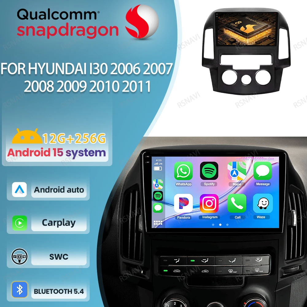 Car Radio Android 15 For Hyundai I30 2006 2007 2008 2009 2010 2011 Qualcomm Navigation 4G LTE Autoradio Stereo BT Viedo Player
Car Radio Android 15 For Hyundai I30 2006 2007 2008 2009 2010 2011 Qualcomm Navigation 4G LTE Autoradio Stereo BT Viedo Player