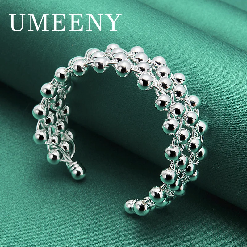 Fashion 925 Sterling Silver Exquisite Braided Beaded Open Bracelet for Women Jewelry Wedding Engagement Party Gift
Fashion 925 Sterling Silver Exquisite Braided Beaded Open Bracelet for Women Jewelry Wedding Engagement Party Gift