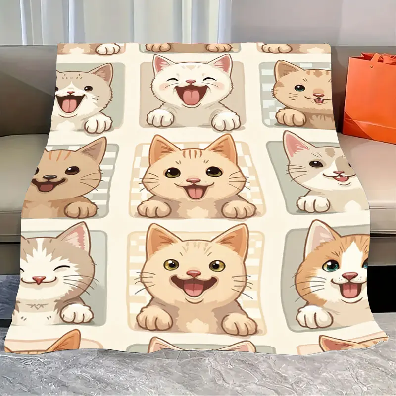 1 шт. фланелевое одеяло с милым принтом котенка, мягкое флисовое одеяло для уютного домашнего декора
1 шт. фланелевое одеяло с милым принтом котенка, мягкое флисовое одеяло для уютного домашнего декора