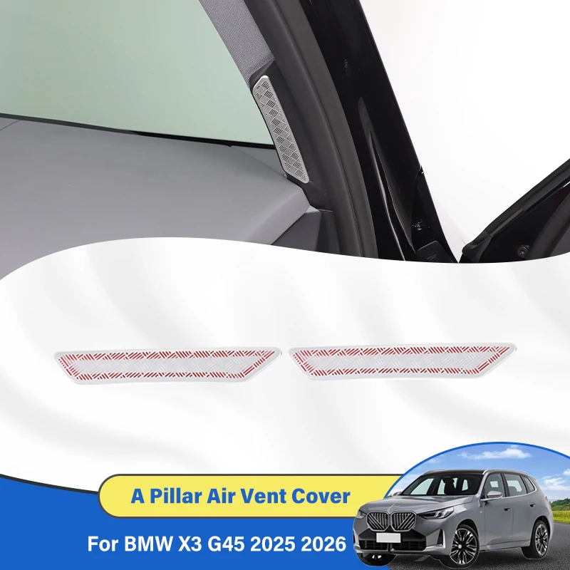 Stainless Steel Car Front A Pillar Air Conditioning Air Vent Outlet Cover Trim For BMW X3 G45 2025 2026 Interior Accessories
Stainless Steel Car Front A Pillar Air Conditioning Air Vent Outlet Cover Trim For BMW X3 G45 2025 2026 Interior Accessories