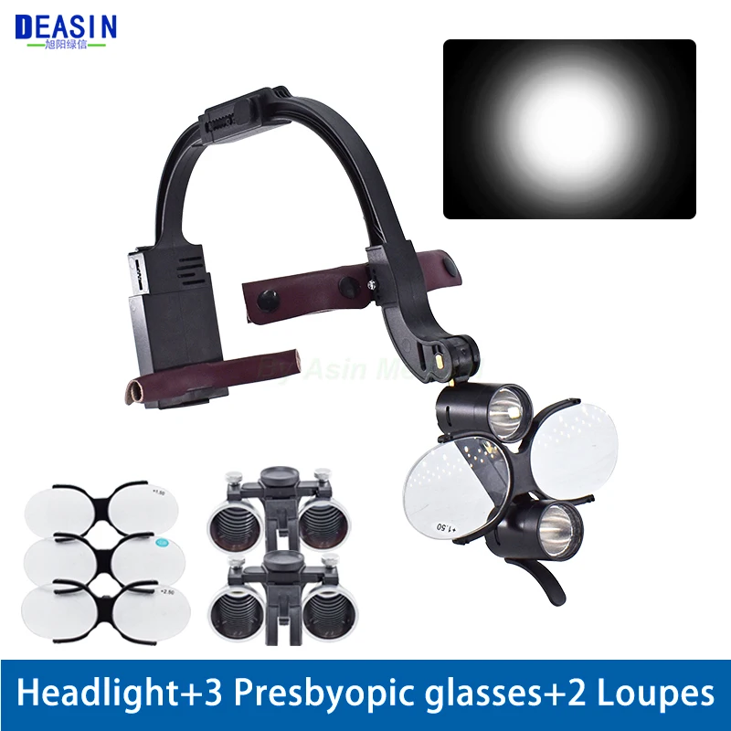 2.5X 3.5X Dental LED Head Light Lamp For Magnification Binocular Loupes 5W Light Dentisit Surgical Headlight Lab Equipment
2.5X 3.5X Dental LED Head Light Lamp For Magnification Binocular Loupes 5W Light Dentisit Surgical Headlight Lab Equipment