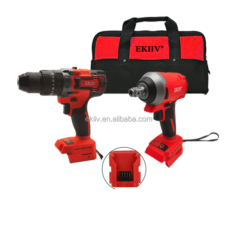 EKIIV High Power Customizable logo Lithium Battery Electric Power Tools Pneumatic Household Cordless Tools Set Mechanic Tool Kit
EKIIV High Power Customizable logo Lithium Battery Electric Power Tools Pneumatic Household Cordless Tools Set Mechanic Tool Kit