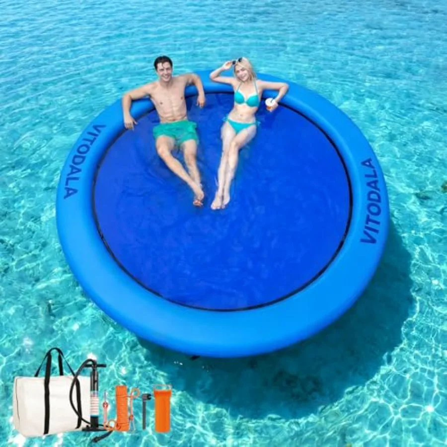 Inflatable Round Water Hammock Floating Ring for Lake Pool Heavy Duty Float Island Platform in Blue for Adults Outdoor Sunbathi
Inflatable Round Water Hammock Floating Ring for Lake Pool Heavy Duty Float Island Platform in Blue for Adults Outdoor Sunbathi