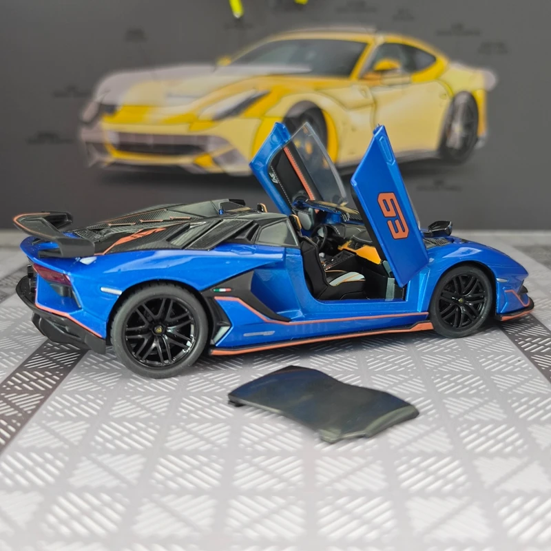 1:32 Simulated Lamborghini SVJ63 alloy car model ornament convertible supercar gift has simulated sound and lighting functions
1:32 Simulated Lamborghini SVJ63 alloy car model ornament convertible supercar gift has simulated sound and lighting functions
