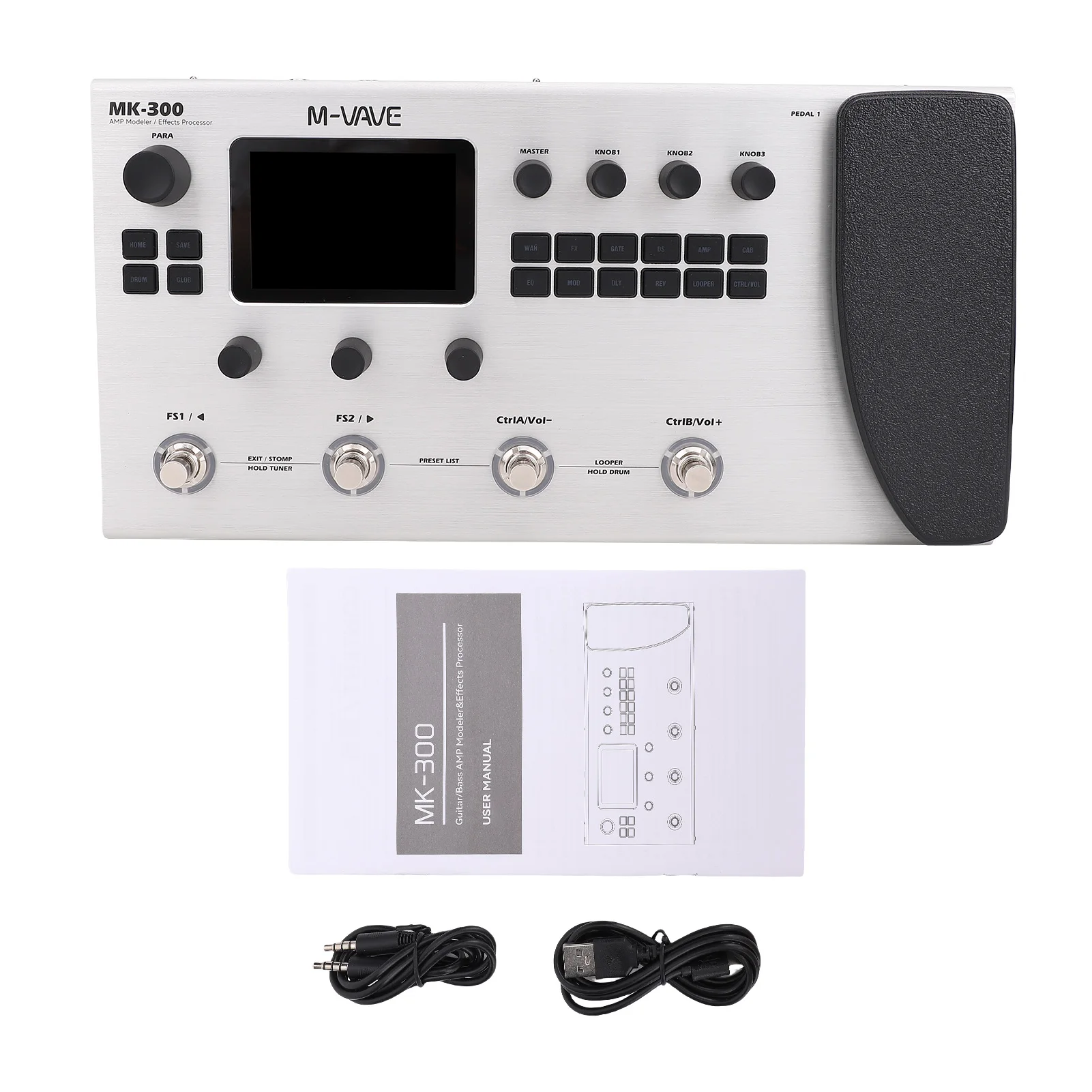 M-VAVE Guitar Effects Processor 120 AMP Models Drum Machine Loop MIDI Interface Re-Amp Portable Guitar Multi-Effects Processor
M-VAVE Guitar Effects Processor 120 AMP Models Drum Machine Loop MIDI Interface Re-Amp Portable Guitar Multi-Effects Processor