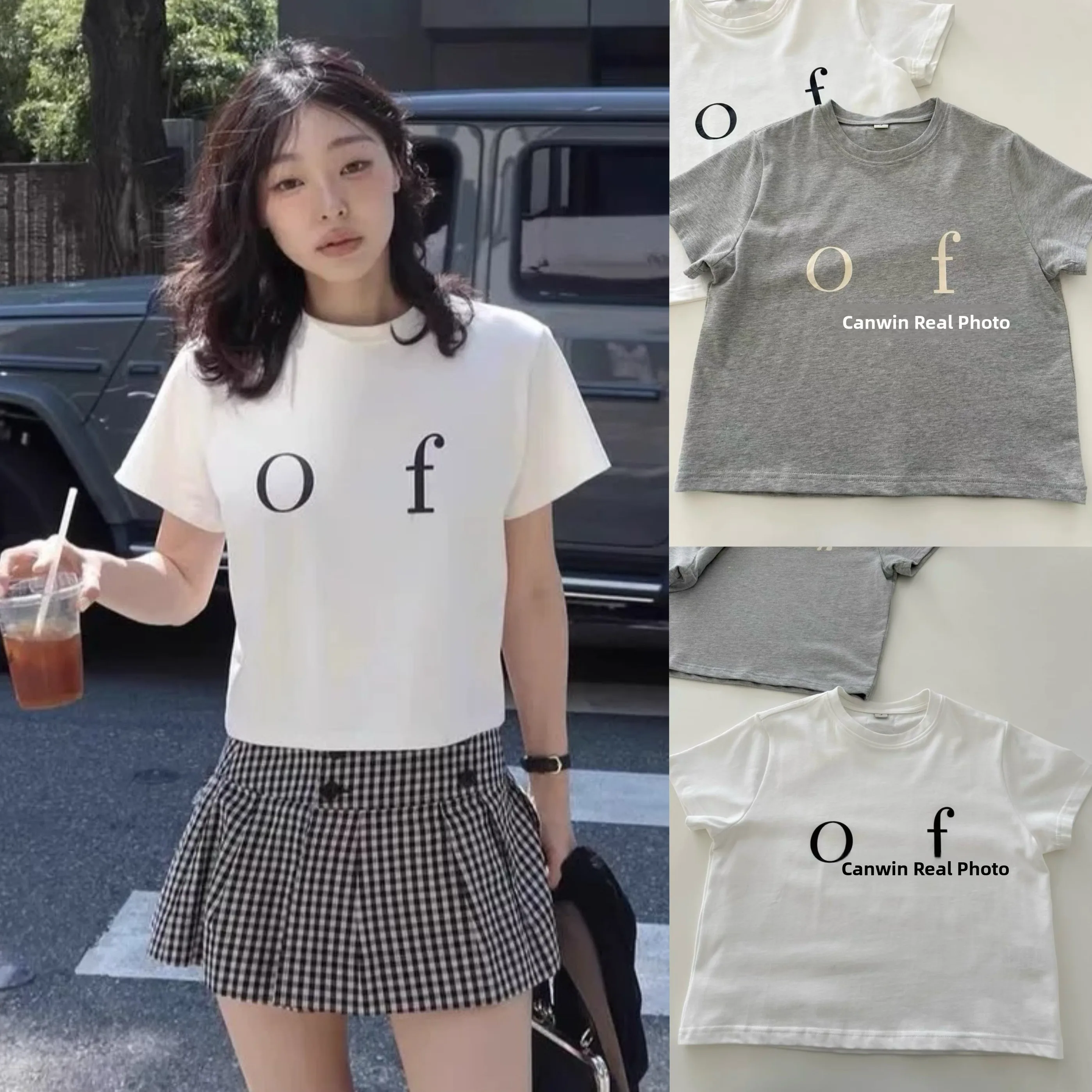 Minimalist Korean Style round Neck Short Sleeve T-Shirt Letter Print Versatile Loose Fit Summer Casual Women's Top
Minimalist Korean Style round Neck Short Sleeve T-Shirt Letter Print Versatile Loose Fit Summer Casual Women's Top