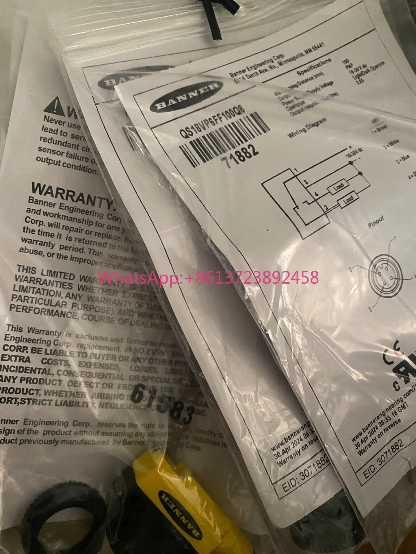 QS18VP6FF100Q8 Banner new original genuine lightin stock
QS18VP6FF100Q8 Banner new original genuine lightin stock