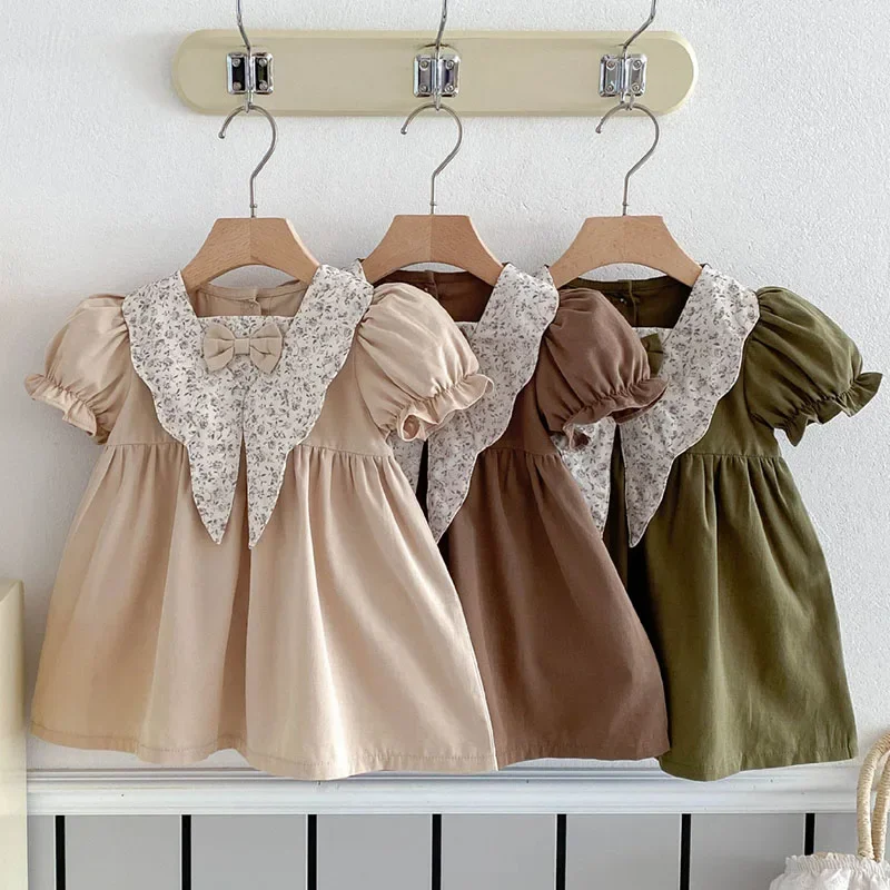 2025 New Summer Children Clothes 0-4Yrs Baby Girl Party Dress Short Sleeved Cotton Splicing Kids Princess Dress Baby Clothing
2025 New Summer Children Clothes 0-4Yrs Baby Girl Party Dress Short Sleeved Cotton Splicing Kids Princess Dress Baby Clothing