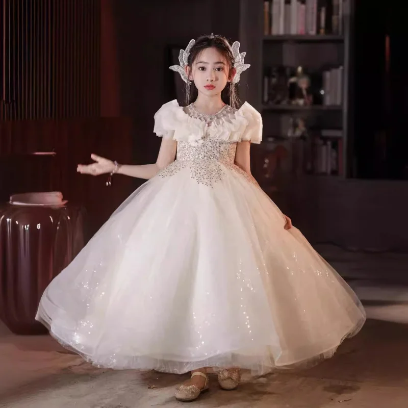 Girls' Summer Dress for Flower Girl Wedding Little Girl Children's Host Piano Performance Show Birthday Princess Dress New
Girls' Summer Dress for Flower Girl Wedding Little Girl Children's Host Piano Performance Show Birthday Princess Dress New