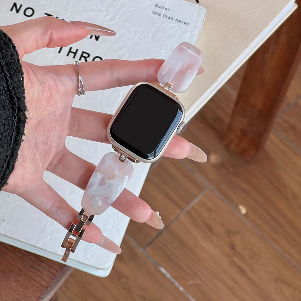 Luxury Resin Metal Strap for Apple Watch 10 Band 46mm 45mm 41mm 40mm 44mm 42mm 49mm Ultra 2 Women Bracelet Iwatch S9 7 8 Se 6 5
Luxury Resin Metal Strap for Apple Watch 10 Band 46mm 45mm 41mm 40mm 44mm 42mm 49mm Ultra 2 Women Bracelet Iwatch S9 7 8 Se 6 5
