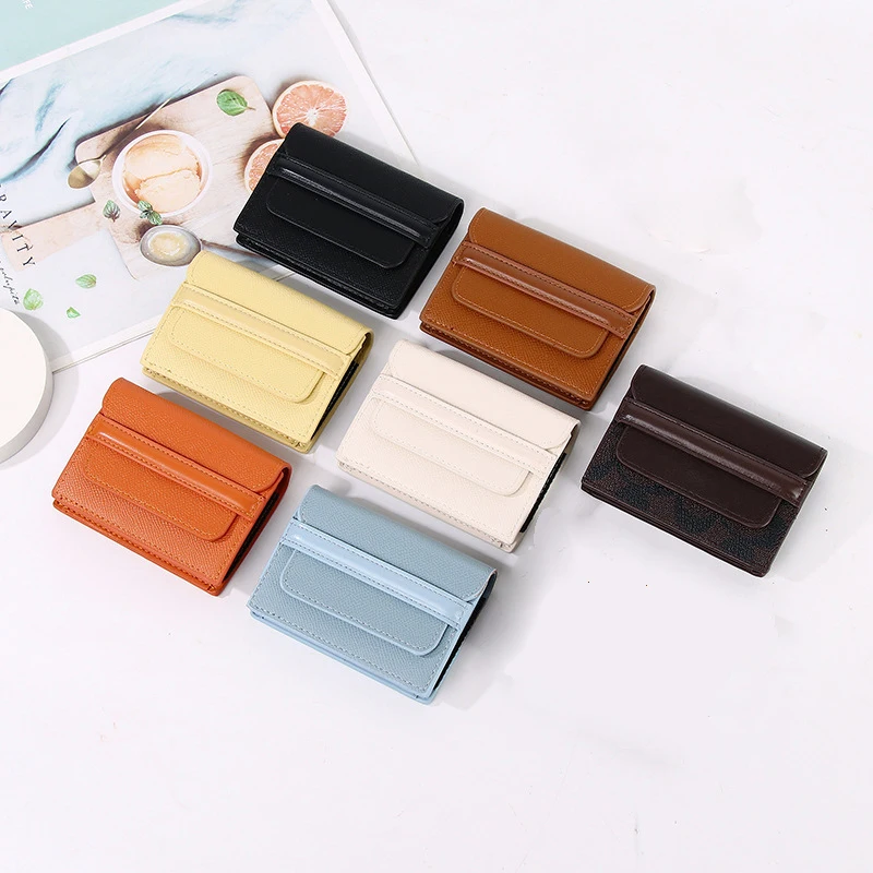 5 шт. держатель для карт женский простой многофункциональный короткий кошелек из искусственной кожи с поясом 
5 шт. держатель для карт женский простой многофункциональный короткий кошелек из искусственной кожи с поясом
