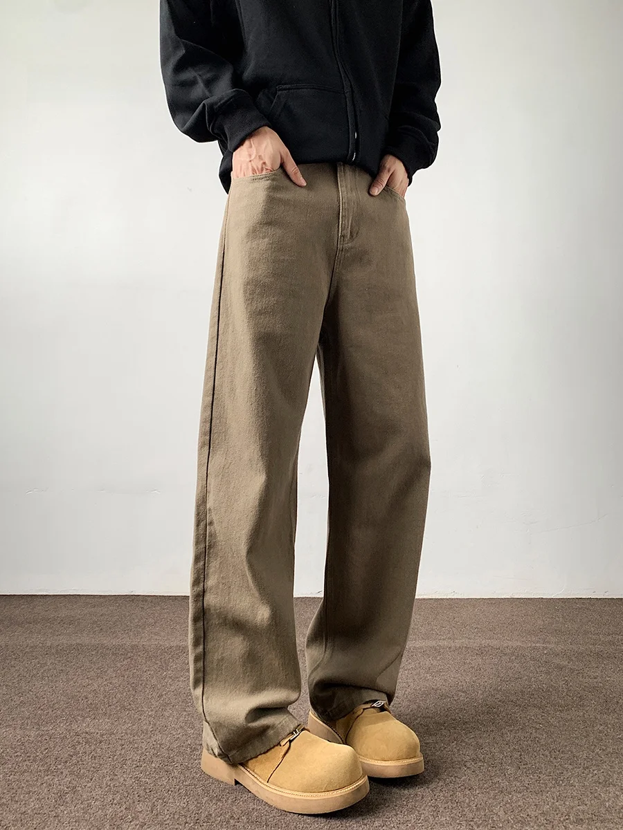 mat Coffee Color Men's Jeans American Retro Cleanfit Straight Leg Long Pants High Waist Denim Cotton Youth Trend Wear ...
mat Coffee Color Men's Jeans American Retro Cleanfit Straight Leg Long Pants High Waist Denim Cotton Youth Trend Wear ...