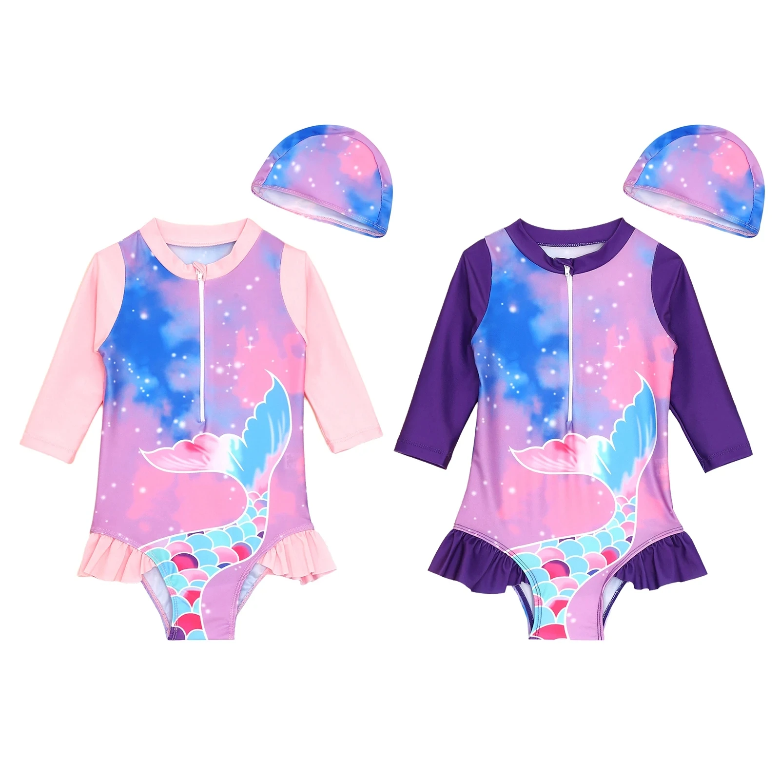 Mermaid Girls Bodysuits + Hat 2 Piece Swimsuits For Kids Girls Swimsuit Sun Protection Swimming Suit Girl Children Bathing Suits
Mermaid Girls Bodysuits + Hat 2 Piece Swimsuits For Kids Girls Swimsuit Sun Protection Swimming Suit Girl Children Bathing Suits