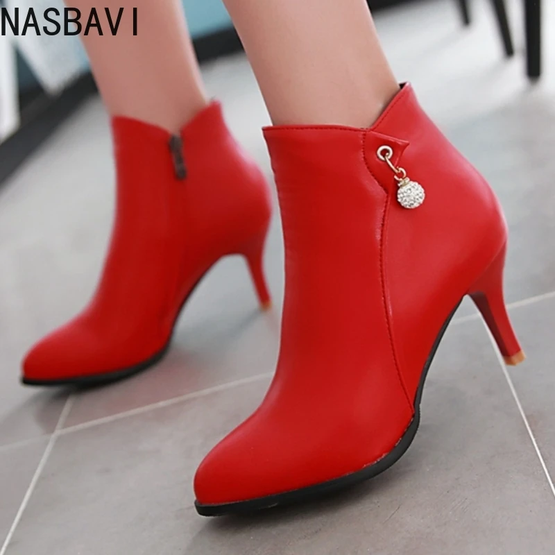 White Women's Ankle Boots Autumn Winter Short Boot Shoes Point toe Black Red High Heels Party Footwear Shoe Lady Large Size 43
White Women's Ankle Boots Autumn Winter Short Boot Shoes Point toe Black Red High Heels Party Footwear Shoe Lady Large Size 43