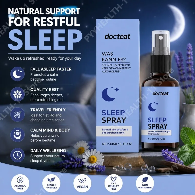 Sleep Support Spray 30MLwith Vitamin B1 Gluconolactone and Traditional Chinese Medicine Extract Daily Alcohol-Free Spray Bottle
Sleep Support Spray 30MLwith Vitamin B1 Gluconolactone and Traditional Chinese Medicine Extract Daily Alcohol-Free Spray Bottle