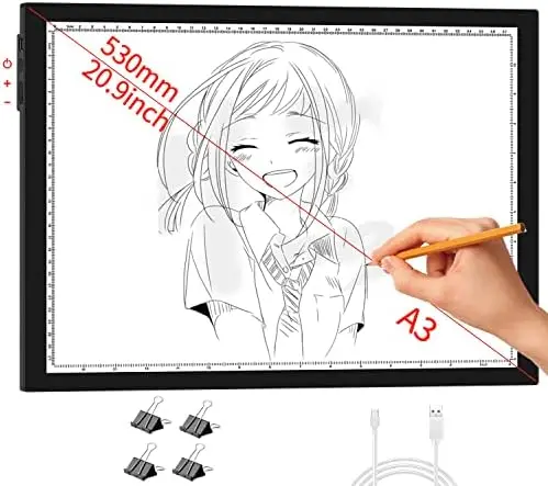 Световой планшет WELZK A3 16.6x12.6 дюймов - 9 уровней яркости, боковые кнопки, для трафаретирования, работы с винилом, алмазной мозаики
Световой планшет WELZK A3 16.6x12.6 дюймов - 9 уровней яркости, боковые кнопки, для трафаретирования, работы с винилом, алмазной мозаики