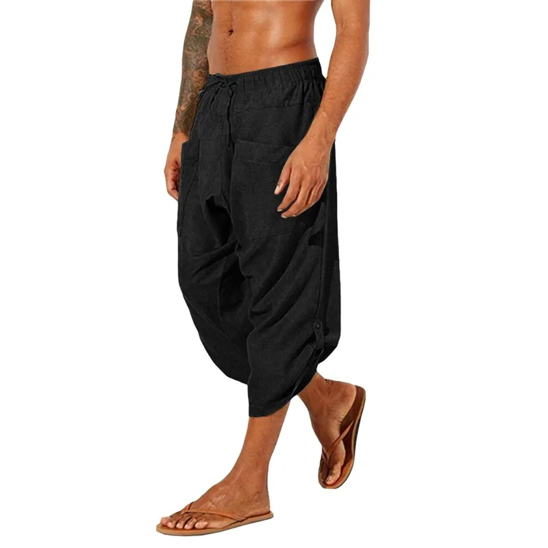 Men's 7-point Pants Spring and Summer New Men's Clothing Casual Loose Elastic Waist Drawstring Sports Belt Pocket
Men's 7-point Pants Spring and Summer New Men's Clothing Casual Loose Elastic Waist Drawstring Sports Belt Pocket