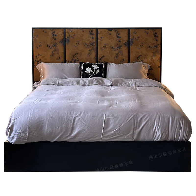 Granular design original solid wood bed retro new Chinese double bed
Granular design original solid wood bed retro new Chinese double bed