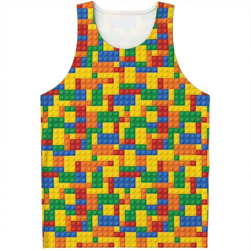 Creative Building Blocks 3D Printed Tank Top Men Clothes Harajuku Fashion Loose Vest Streetwear Sleeveless Waistcoat Kids Top
Creative Building Blocks 3D Printed Tank Top Men Clothes Harajuku Fashion Loose Vest Streetwear Sleeveless Waistcoat Kids Top
