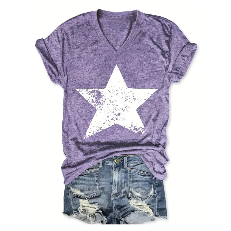 Fashionable Star 3D Printing Daily Leisure Home Outdoor Sports Commuter Versatile Slim Top Round Neck Short Sleeve T-shirt
Fashionable Star 3D Printing Daily Leisure Home Outdoor Sports Commuter Versatile Slim Top Round Neck Short Sleeve T-shirt